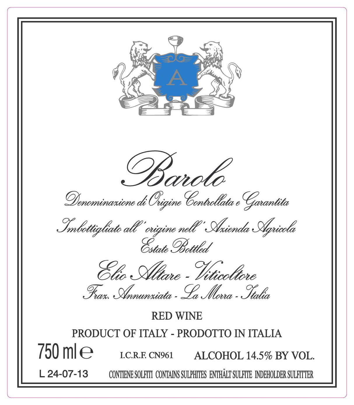 Elio Altare Barolo 2021