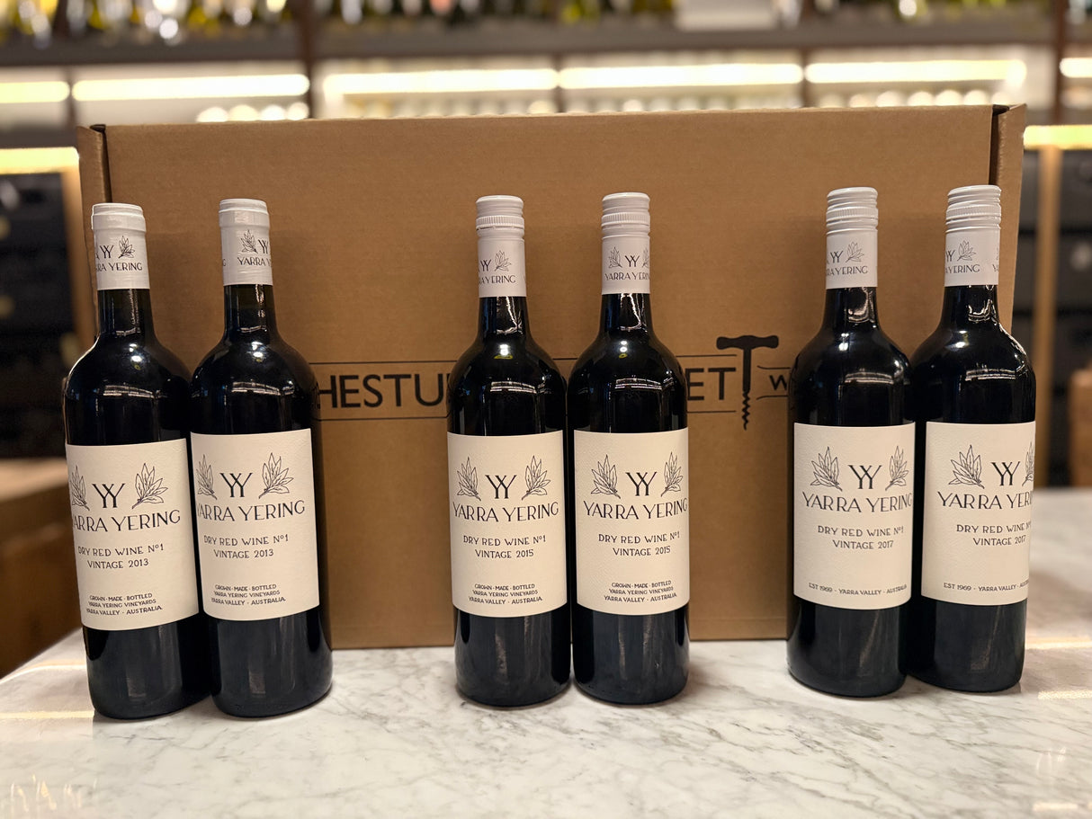 Yarra Yering Dry Red No. 1 - 6 Pack Vertical 2013 / 2015/ 2017 (2 bottles of each)