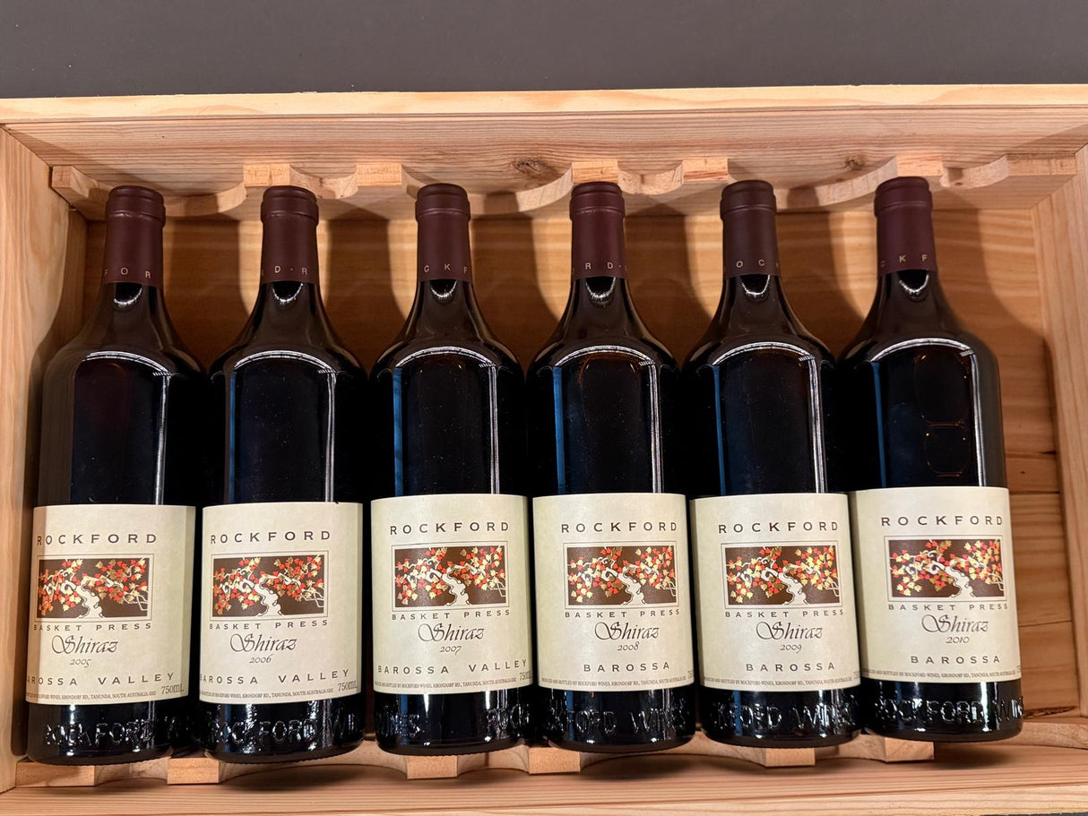 Rockford Basket Press Shiraz 6 Pack Vertical 2005-2010 (one bottle of each vintage)